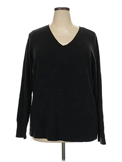 Pre-owned Croft & Barrow Pullover Sweater In Black