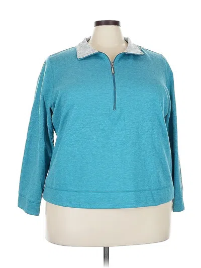 Pre-owned Croft & Barrow Pullover Sweater In Blue