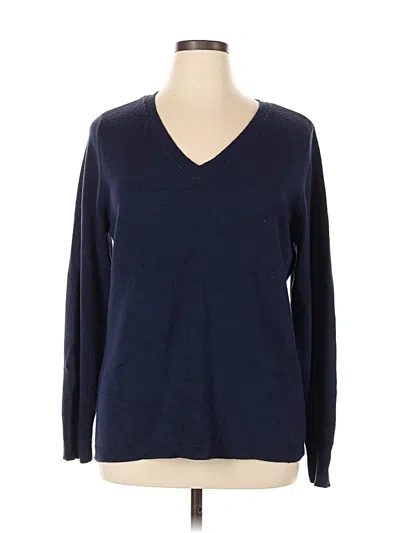 Pre-owned Croft & Barrow Pullover Sweater In Blue