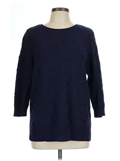 Pre-owned Croft & Barrow Pullover Sweater In Blue
