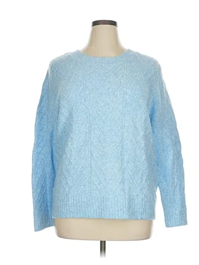 Pre-owned Croft & Barrow Pullover Sweater In Blue