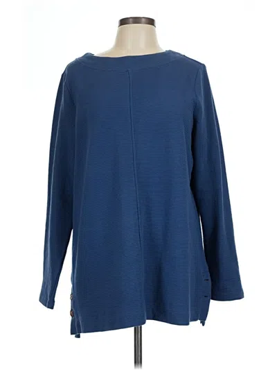 Pre-owned Croft & Barrow Pullover Sweater In Blue