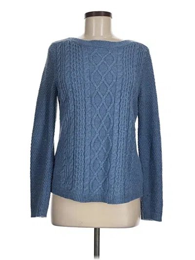 Pre-owned Croft & Barrow Pullover Sweater In Blue