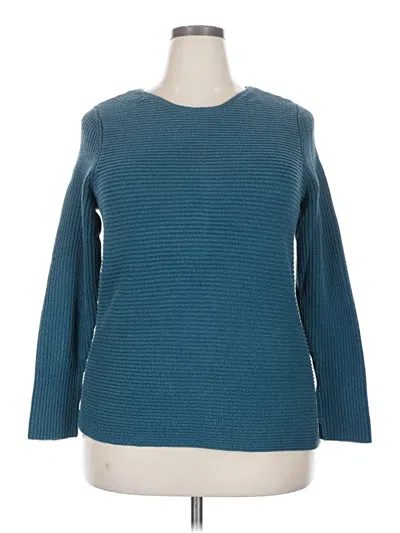 Pre-owned Croft & Barrow Pullover Sweater In Blue
