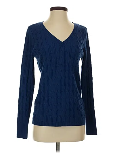 Pre-owned Croft & Barrow Pullover Sweater In Blue