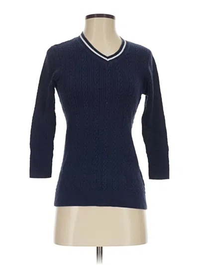 Pre-owned Croft & Barrow Pullover Sweater In Blue