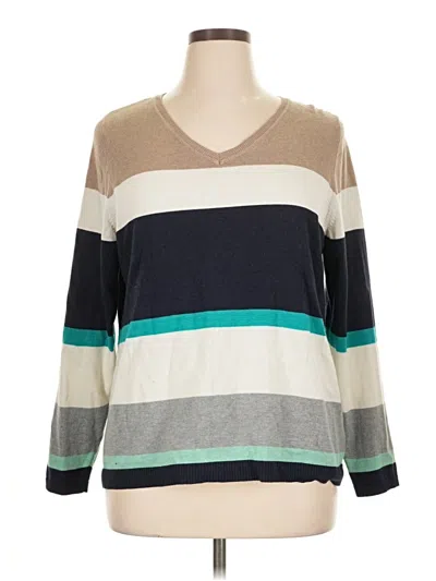 Pre-owned Croft & Barrow Pullover Sweater In Blue