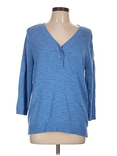 Pre-owned Croft & Barrow Pullover Sweater In Blue