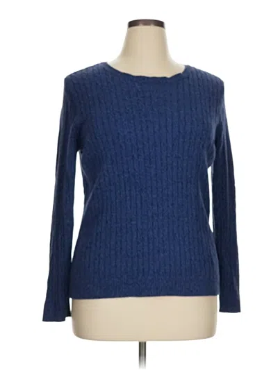 Pre-owned Croft & Barrow Pullover Sweater In Blue