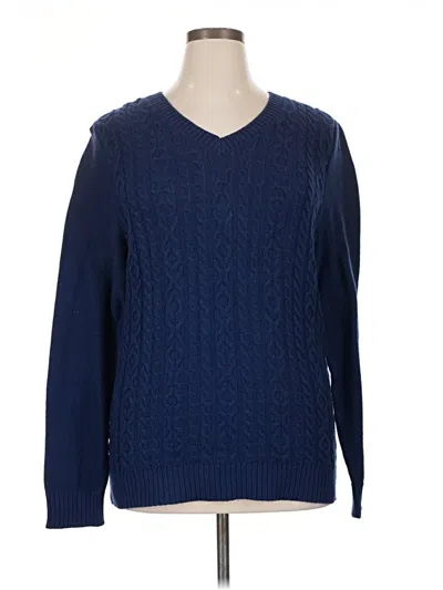 Pre-owned Croft & Barrow Pullover Sweater In Blue