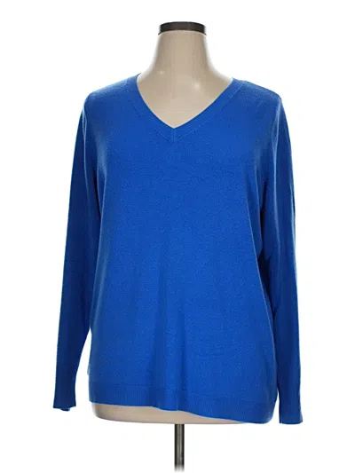 Pre-owned Croft & Barrow Pullover Sweater In Blue