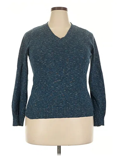Pre-owned Croft & Barrow Pullover Sweater In Blue