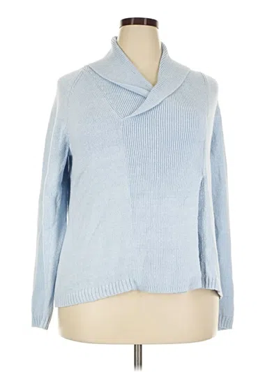 Pre-owned Croft & Barrow Pullover Sweater In Blue