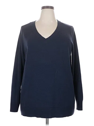 Pre-owned Croft & Barrow Pullover Sweater In Blue