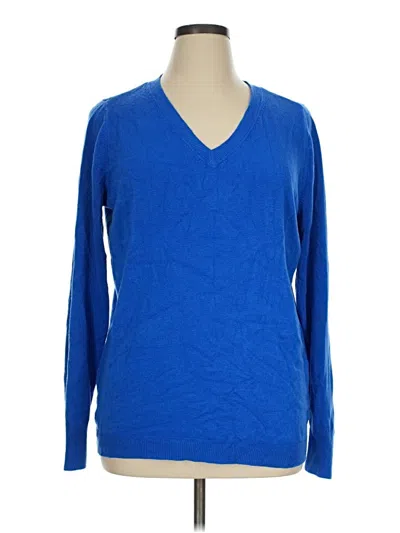 Pre-owned Croft & Barrow Pullover Sweater In Blue