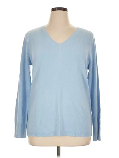 Pre-owned Croft & Barrow Pullover Sweater In Blue