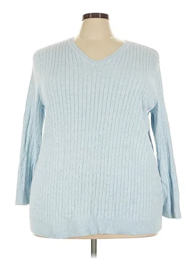 Pre-owned Croft & Barrow Pullover Sweater In Blue