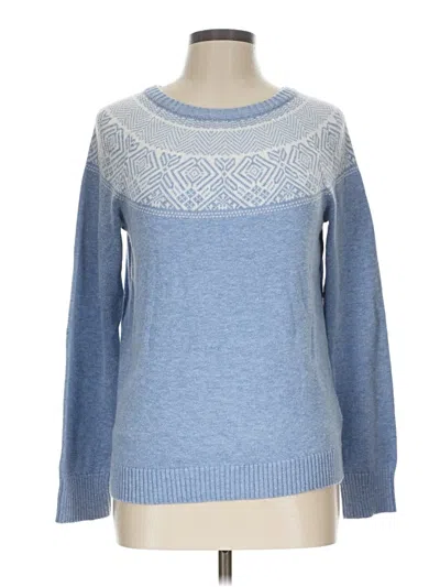 Pre-owned Croft & Barrow Pullover Sweater In Blue