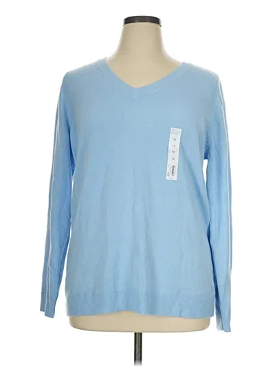 Pre-owned Croft & Barrow Pullover Sweater In Blue