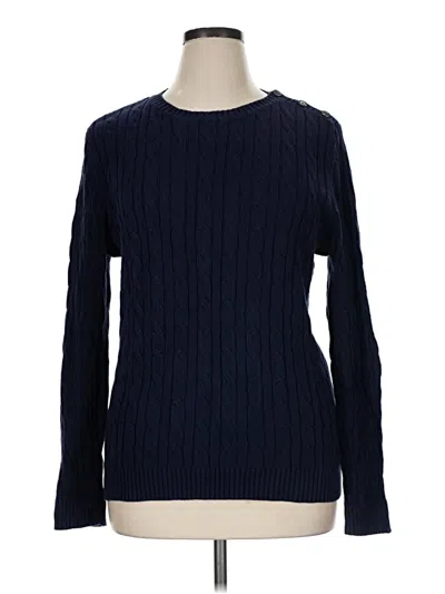 Pre-owned Croft & Barrow Pullover Sweater In Blue