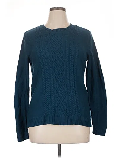 Pre-owned Croft & Barrow Pullover Sweater In Blue