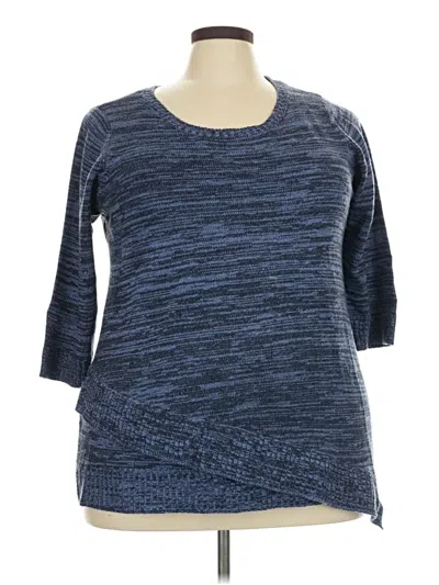 Pre-owned Croft & Barrow Pullover Sweater In Blue