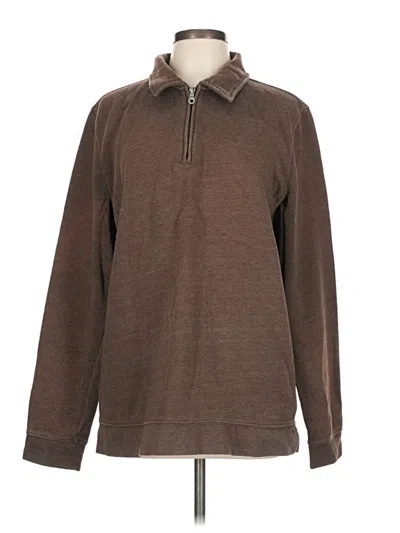 Pre-owned Croft & Barrow Pullover Sweater In Brown