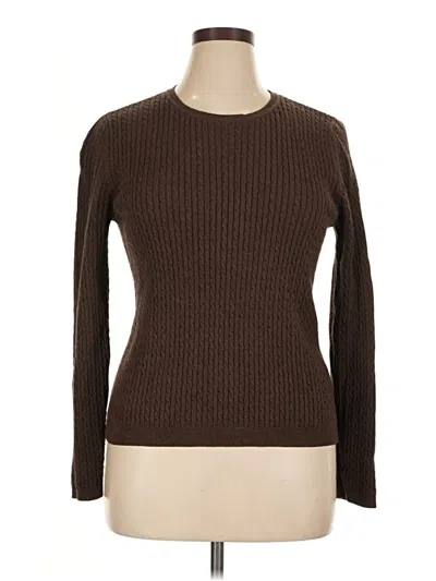 Pre-owned Croft & Barrow Pullover Sweater In Brown
