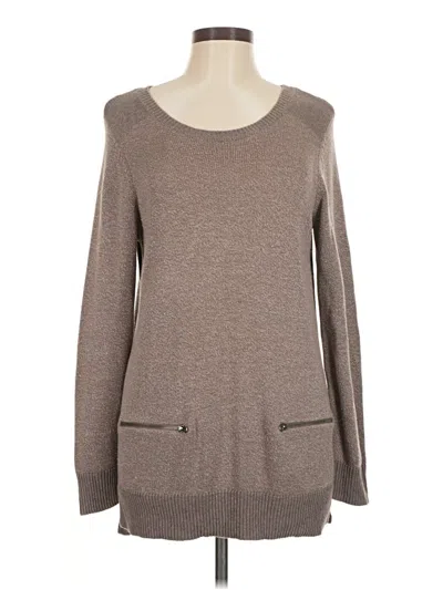 Pre-owned Croft & Barrow Pullover Sweater In Brown