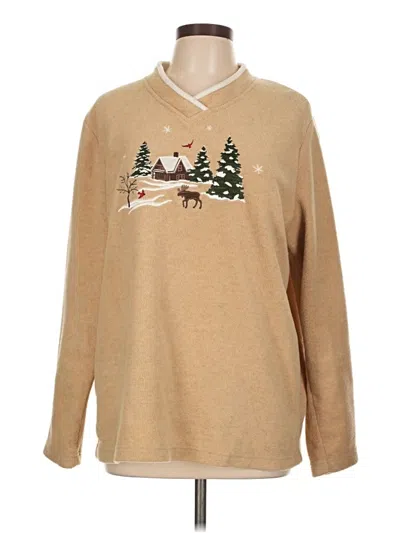 Pre-owned Croft & Barrow Pullover Sweater In Brown