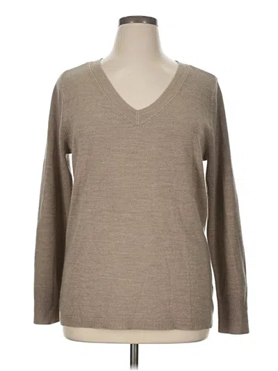 Pre-owned Croft & Barrow Pullover Sweater In Brown