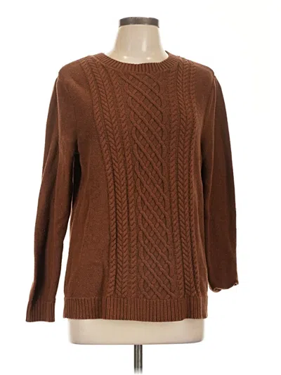 Pre-owned Croft & Barrow Pullover Sweater In Brown