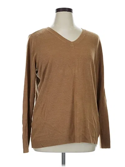 Pre-owned Croft & Barrow Pullover Sweater In Brown