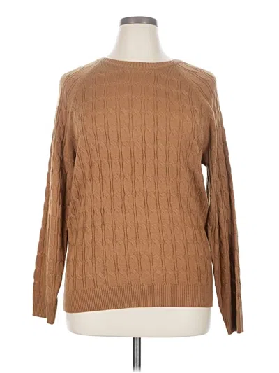 Pre-owned Croft & Barrow Pullover Sweater In Brown