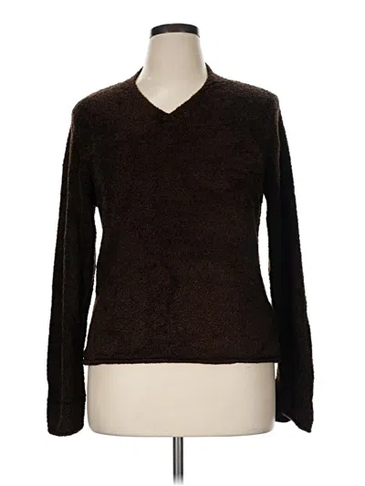 Pre-owned Croft & Barrow Pullover Sweater In Brown
