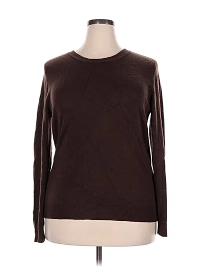 Pre-owned Croft & Barrow Pullover Sweater In Brown