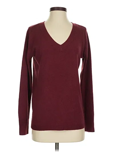 Pre-owned Croft & Barrow Pullover Sweater In Burgundy