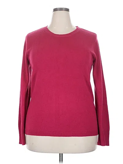 Pre-owned Croft & Barrow Pullover Sweater In Burgundy