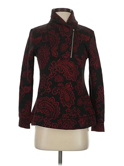 Pre-owned Croft & Barrow Pullover Sweater In Burgundy
