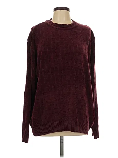 Pre-owned Croft & Barrow Pullover Sweater In Burgundy