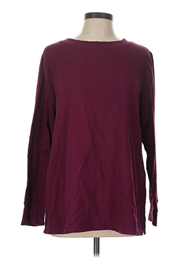 Pre-owned Croft & Barrow Pullover Sweater In Burgundy