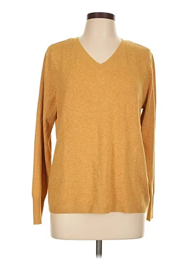 Pre-owned Croft & Barrow Pullover Sweater In Gold