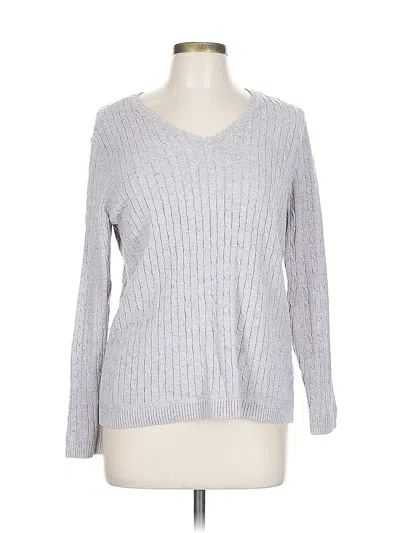 Pre-owned Croft & Barrow Pullover Sweater In Gray