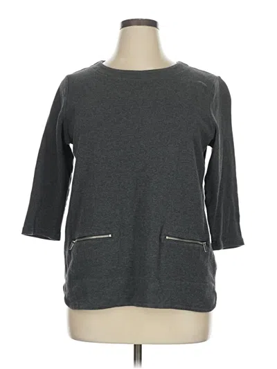 Pre-owned Croft & Barrow Pullover Sweater In Gray