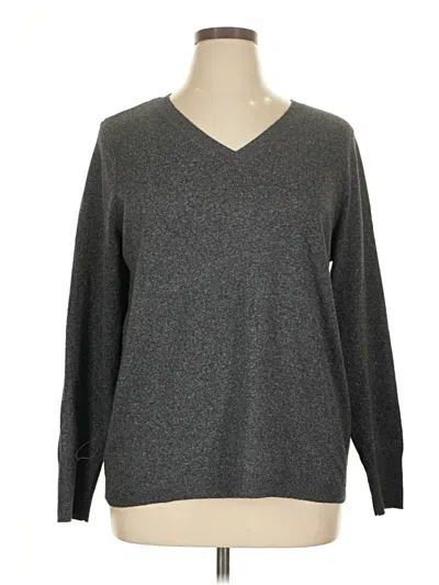 Pre-owned Croft & Barrow Pullover Sweater In Gray