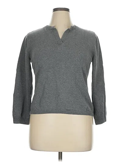 Pre-owned Croft & Barrow Pullover Sweater In Gray