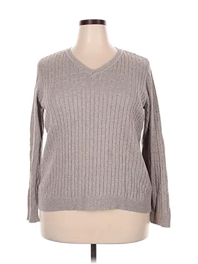 Pre-owned Croft & Barrow Pullover Sweater In Gray