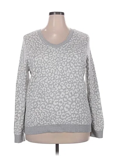 Pre-owned Croft & Barrow Pullover Sweater In Gray