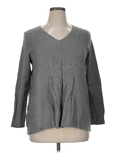 Pre-owned Croft & Barrow Pullover Sweater In Gray