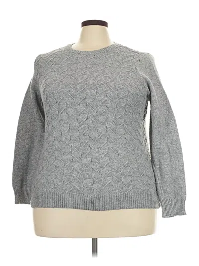 Pre-owned Croft & Barrow Pullover Sweater In Gray